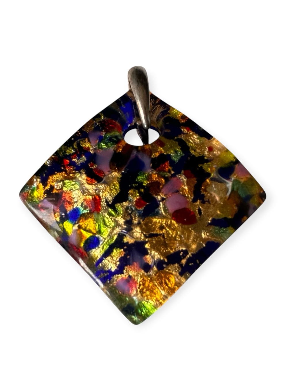 Gineva, Murano Glass, Multicolor Glass Pendant Necklace